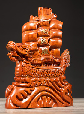 帆船招财摆件开业新房工艺品