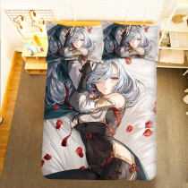 Autumn Winter Cartoon Game Original God Perimeter Shenghe Bed Sheet Quilt Cover Four Pieces Of Secondary Yuan Student Dormitory Single Quilt Single