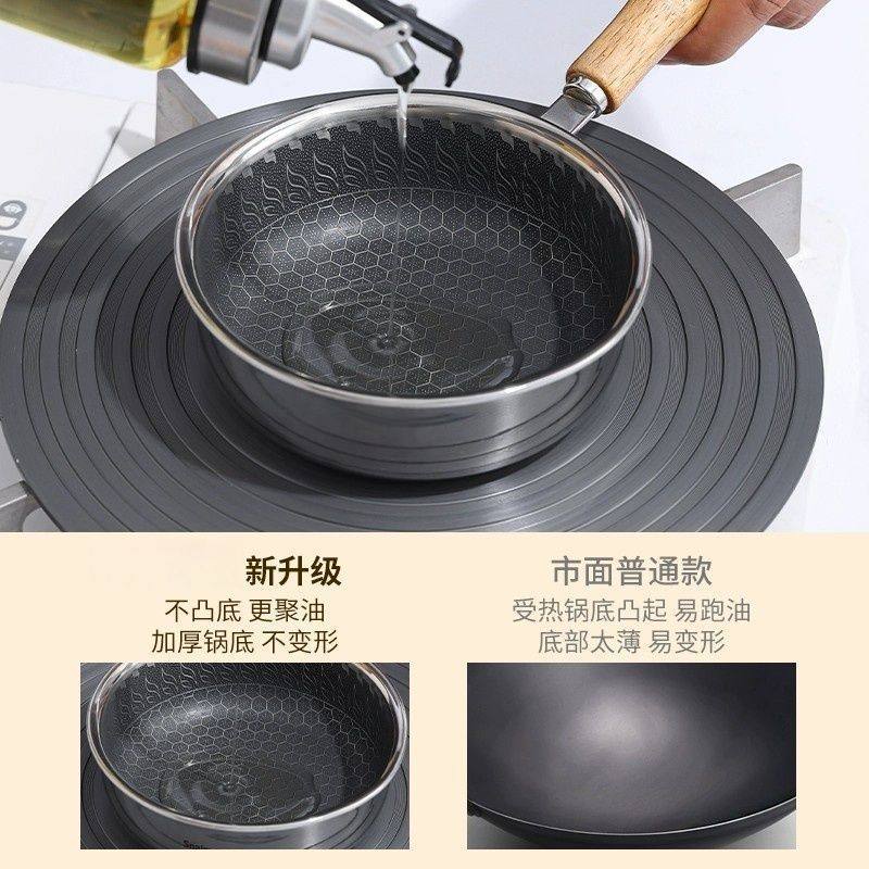 西纹热油小锅不锈钢煎蛋锅平底锅烧油浇油小铁锅不粘煎鸡蛋神器,淘宝优惠券,粉丝福利购,淘宝优惠卷