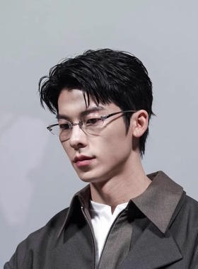 许光汉同款gm无框眼镜男高级感痞帅风银色近视眼睛镜框透明素颜女