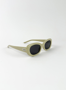 奶油感欧美风椭圆gm墨镜女方圆脸显瘦太阳眼镜凹造型高级感2025款