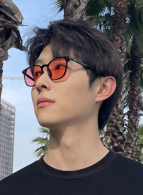 Y2K多巴胺辣妹拍照装酷彩色墨镜方圆脸防紫外线太阳镜度假男女款