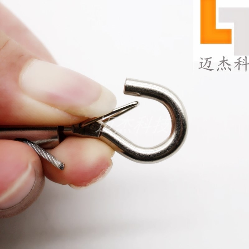 1.5-2mm钢丝锁线器带保险钩子锁线钩弹簧防脱可伸缩调节钢丝 - 图2