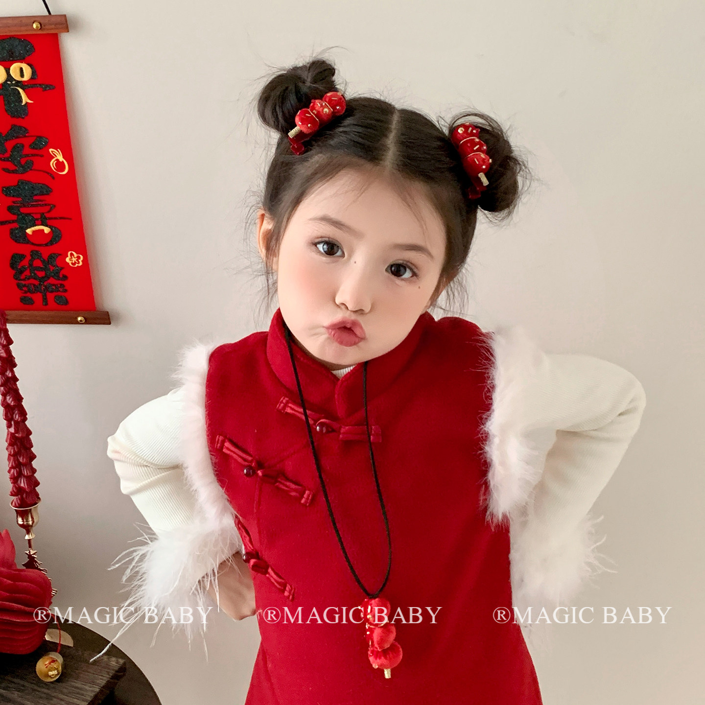 新年可爱喜庆糖葫芦发夹丝绒红色发箍过年头饰夹子儿童发圈发饰,淘宝优惠券,粉丝福利购,淘宝优惠卷