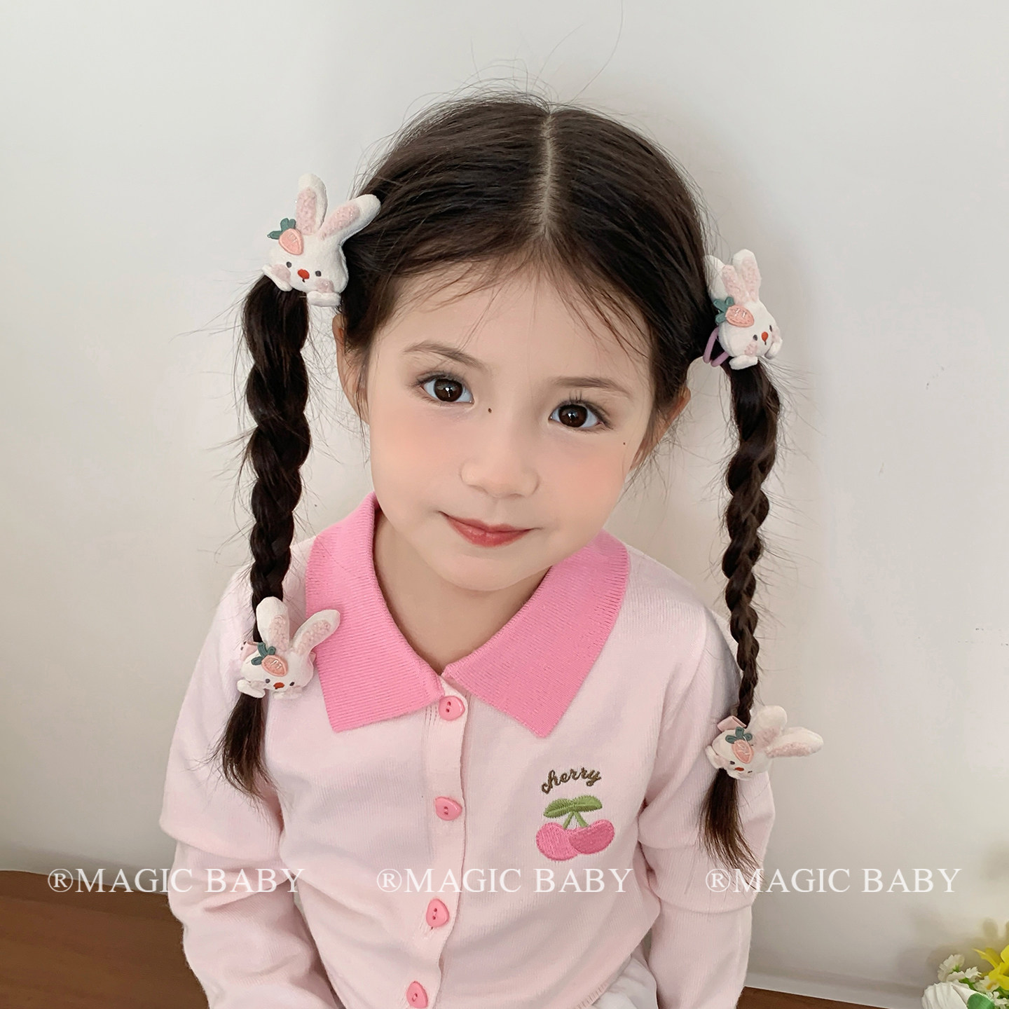 儿童可爱立体胡萝卜小兔子发圈发夹甜美宝宝发夹扎发皮筋发饰韩系,淘宝优惠券,粉丝福利购,淘宝优惠卷