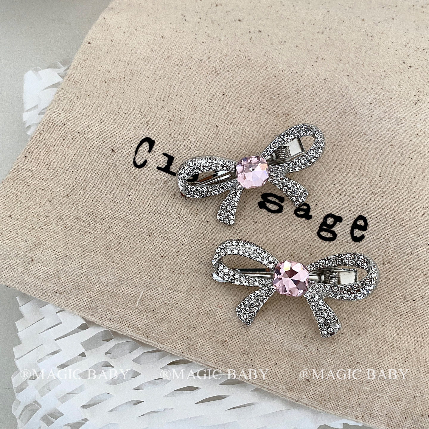 超闪爱心水钻蝴蝶结发夹儿童精致高级感侧边夹宝宝刘海夹碎发夹子,淘宝优惠券,粉丝福利购,淘宝优惠卷