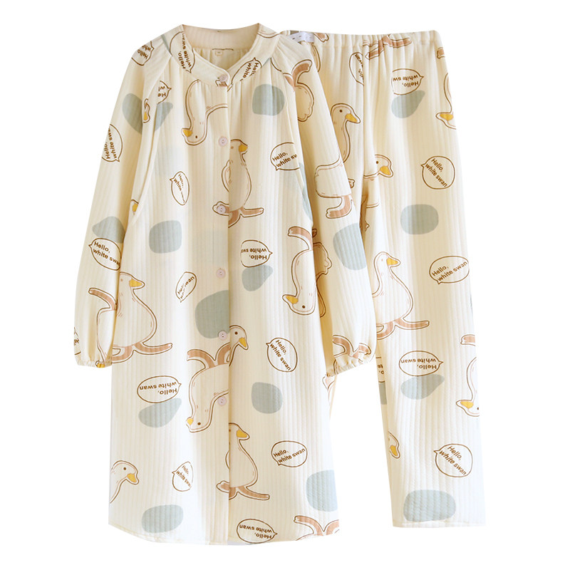 秋冬空气棉月子服套装孕妇哺乳睡裙可调节长裤产后家居服大码加厚,淘宝优惠券,粉丝福利购,淘宝优惠卷