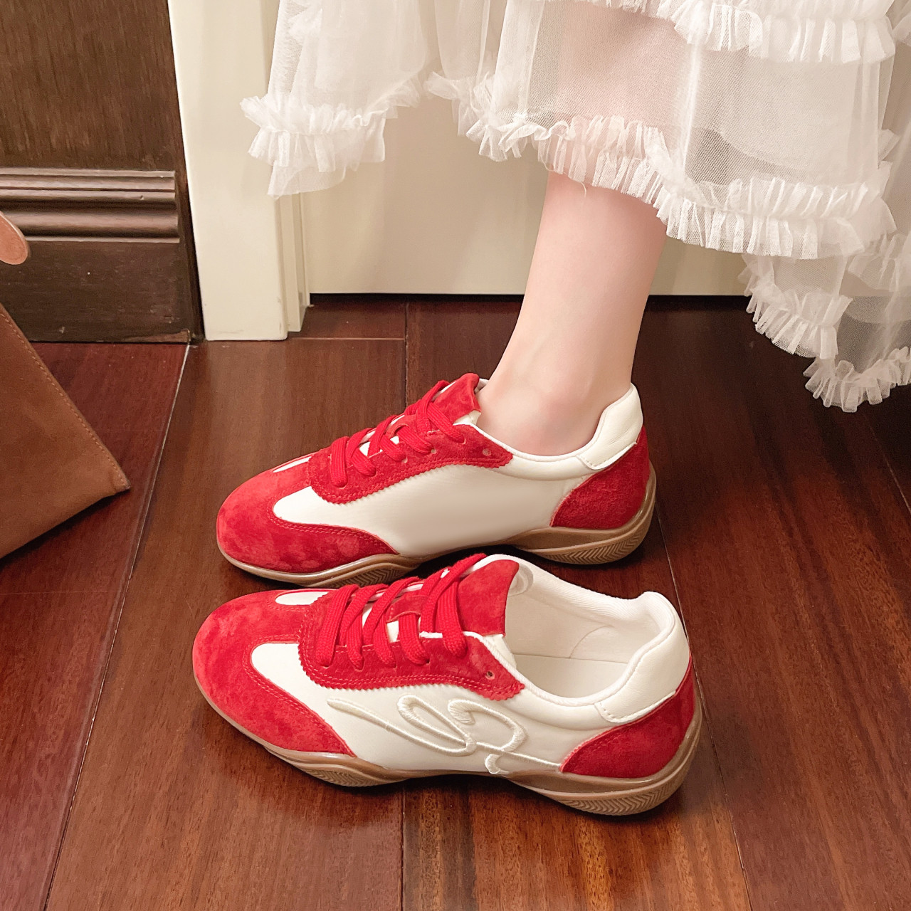 厚底德训鞋女2026年春季新款阿甘鞋复古轻便百搭显脚小休闲运动鞋,淘宝优惠券,粉丝福利购,淘宝优惠卷