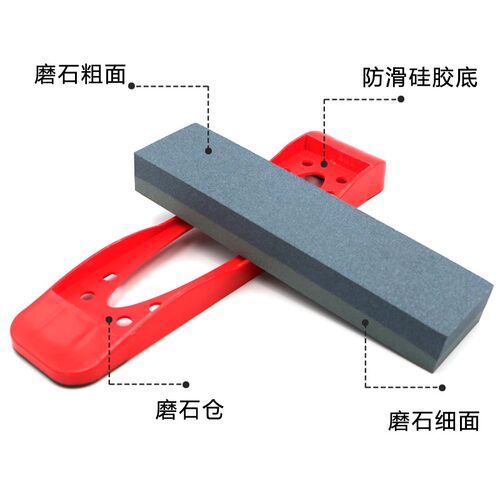 磨刀石家用菜刀 厨房开刃专用双面粗细 快速磨刀器 木工天然油石 - 图1