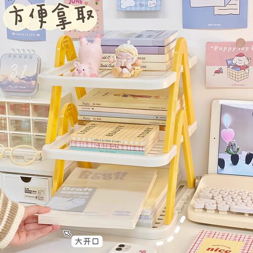桌上置物架卫生间浴室沥水化妆品收纳架简约多层桌面整理陈列架子 - 图0