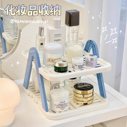 桌上置物架卫生间浴室沥水化妆品收纳架简约多层桌面整理陈列架子 - 图2