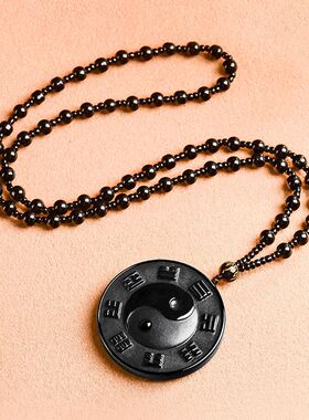 新款天然翡翠货太极八卦双面冰种