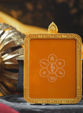 手绘唐卡吊坠黄财扎基拉姆文殊绿度母大黑天DIY配饰擦擦纯手绘