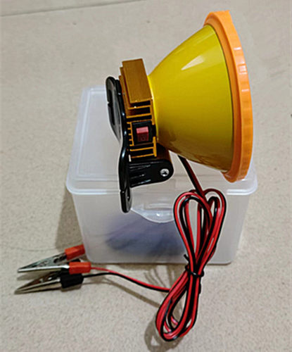 12v led头灯黄光强光外接电瓶12v55w头戴式超亮大功率白光大光圈 - 图1