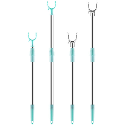 晾衣杆撑衣杆架家用衣服阳台杆式单杆挑不锈钢伸缩衣叉挂衣晒衣杆 - 图3