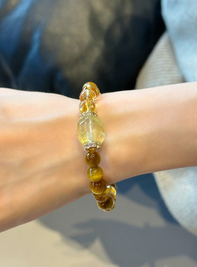 十里间新中式黄水晶虎眼石手链