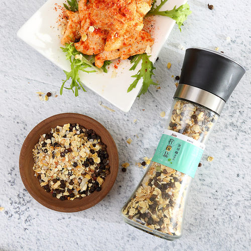 海盐黑胡椒粒研磨瓶 虾大厨柠檬盐风味调料牛排配料西餐意面 - 图2