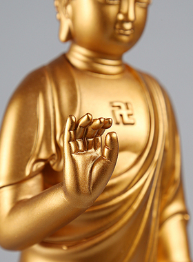 嘉進堂陶瓷摆件金色药师佛佛像佛祖像琉璃光药师如来居家供奉家用