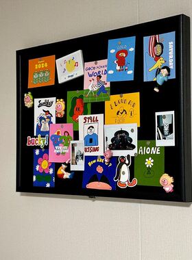 磁吸黑板电表箱遮丑神器配电箱遮挡装饰画免打孔新款冰箱贴展示板