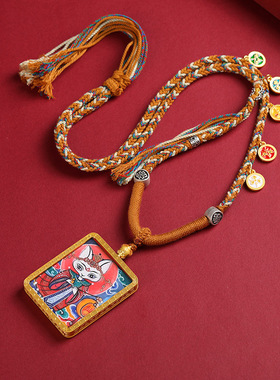 金色吊坠藏式绿度母九尾