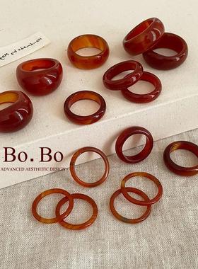 红玛瑙戒指男女款聚财本命年