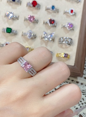 捡漏清仓，超仙粉色水晶戒指