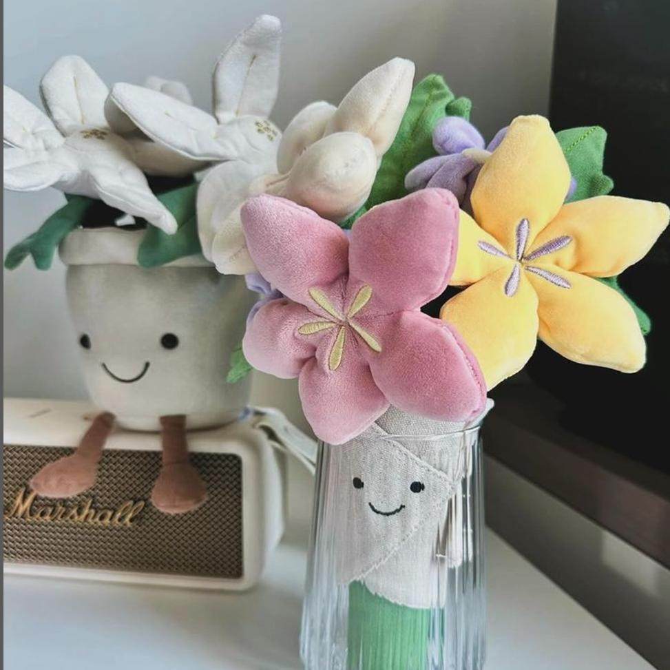 正版现货jellycat送人手捧花花束玫瑰花情人节礼物安抚玩偶公仔,淘宝优惠券,粉丝福利购,淘宝优惠卷