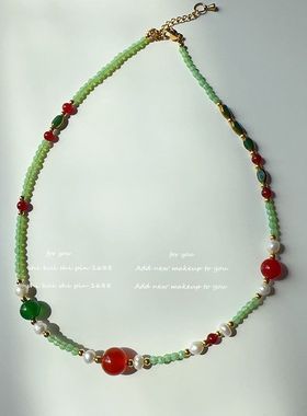 绿肥红瘦知否印象派新中式项链