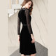 ແບບໃຫມ່ຕາຫນ່າງຄໍາ velvet slim dress ສໍາລັບແມ່ຍິງ