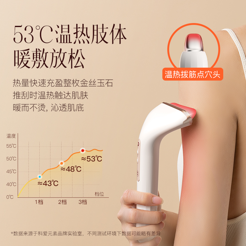 科爱元素玉石轻松刮痧板全身通用刮脸神器眼部拨筋棒面部加热按摩 - 图1