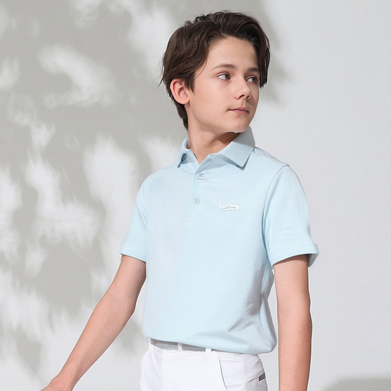 EAGEGOF新款儿童高尔夫球衣服夏季男童短袖t恤青少年运动服装速干,淘宝优惠券,粉丝福利购,淘宝优惠卷