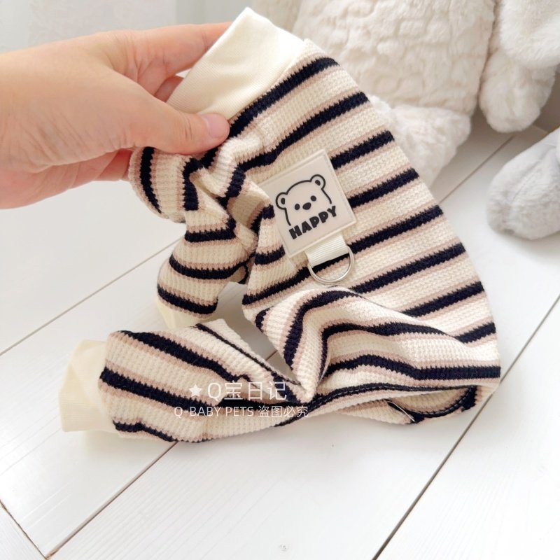 【皮标熊】牵引绳家居服宠物比熊雪纳瑞泰迪狗狗衣服秋装四脚衣,淘宝优惠券,粉丝福利购,淘宝优惠卷