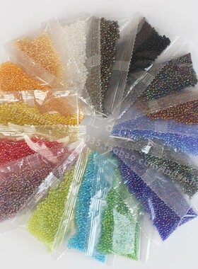 幻彩米珠玻璃珠子手工材料包邮