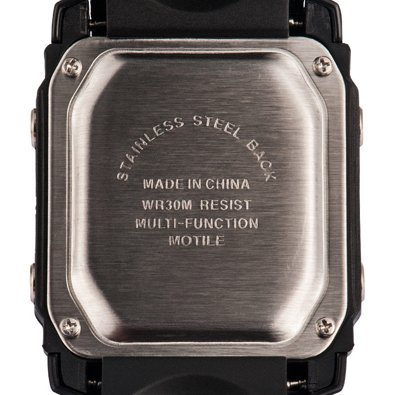 信佳 青少年电子表高中学生防水手表时尚潮流方形运动表夜光男表