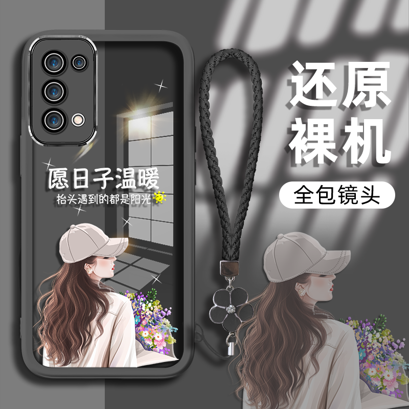 适用于OPPOReno5手机壳reno5pro保护套reno5k闪粉reno4外壳reno3简约透明软壳镜头全包时尚个性潮创意硅胶防-图3