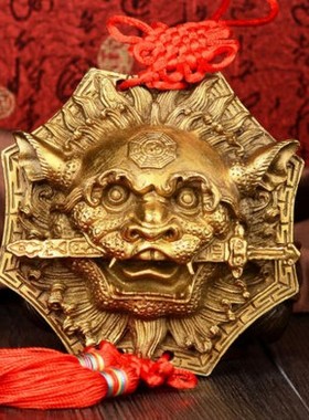 黄铜半手工中式风挂牌摆件