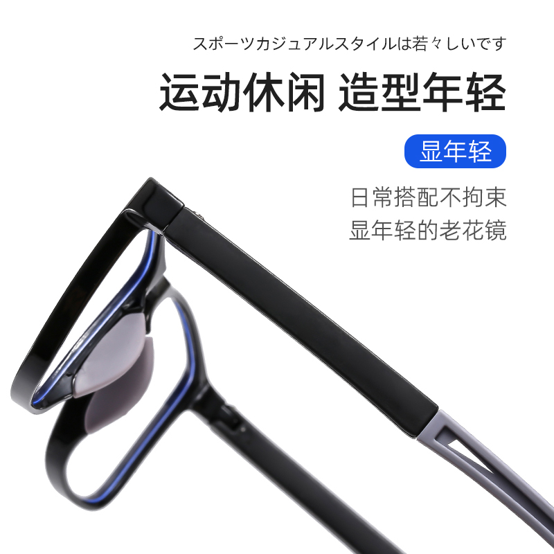 2023新款老花镜男女士款防蓝光抗辐射名品牌高档正品高清老人眼镜-图3