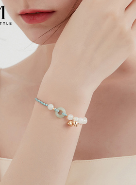 mck和田玉平安扣手链生日礼物