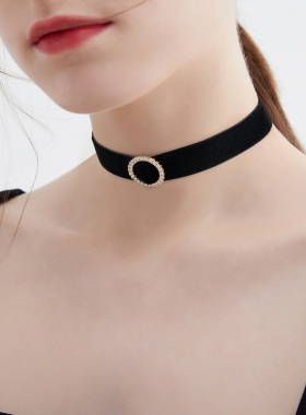 黑色轻奢气质遮疤痕choker颈链