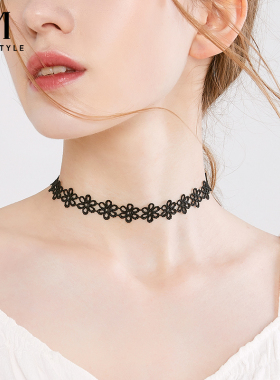 CHOKER花朵复古短款韩国网红项链