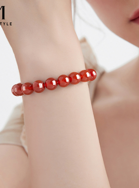 mck红玛瑙女手链新中式简约大气