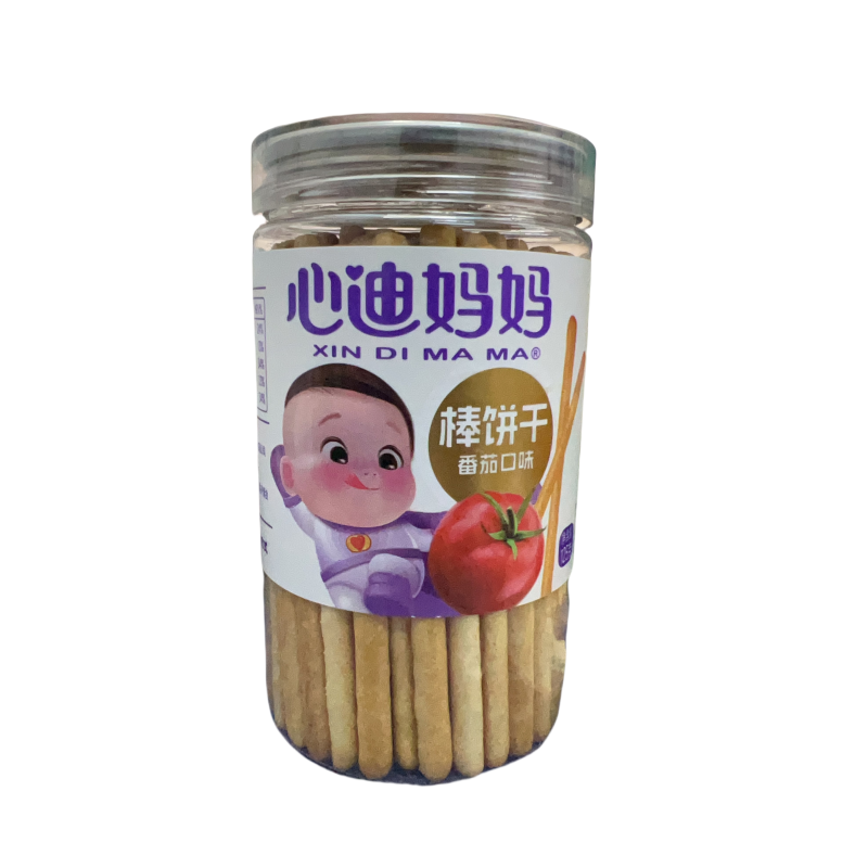 心迪妈妈棒饼125g零食炭烧棒手指饼干牛奶黑芝麻番茄海苔4桶包邮
