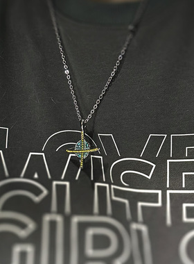 钛钢可调男吊坠高级感