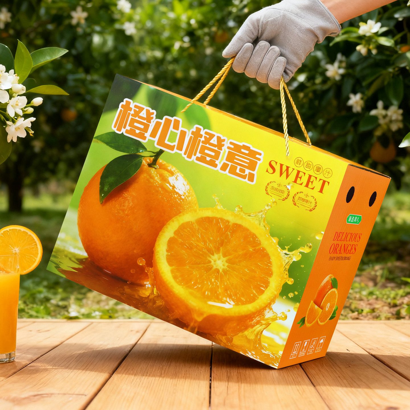 5斤装橙子高档礼品盒10斤鲜橙冰糖橙赣南脐橙血橙水果包装箱定制,淘宝优惠券,粉丝福利购,淘宝优惠卷