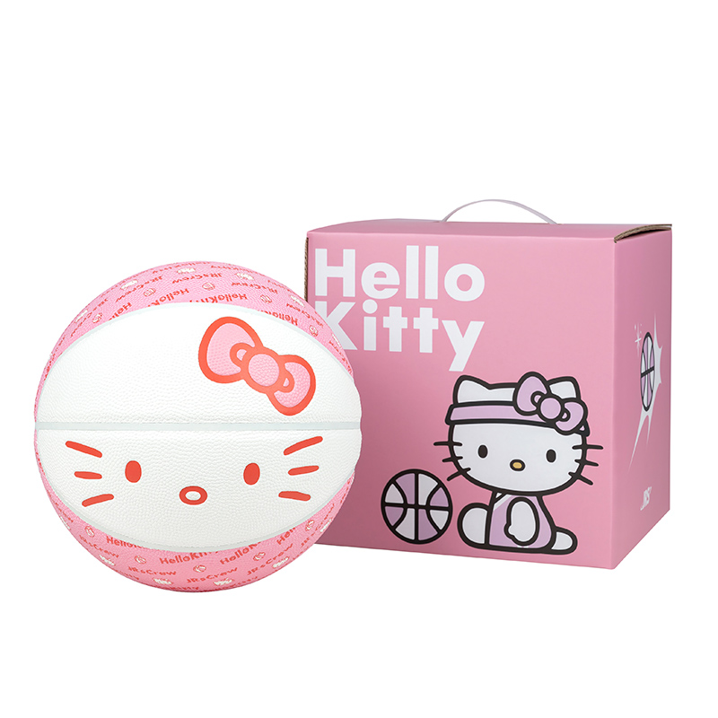 JRs三丽鸥联名HelloKitty粉色蝴蝶结印花篮球凯蒂7号球送礼正品-图3