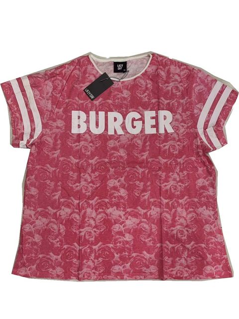 Lazyoaf2020 summer new style pink loose pure cotton large size fat mm Korean style tie-dyed short-sleeved T-shirt for women