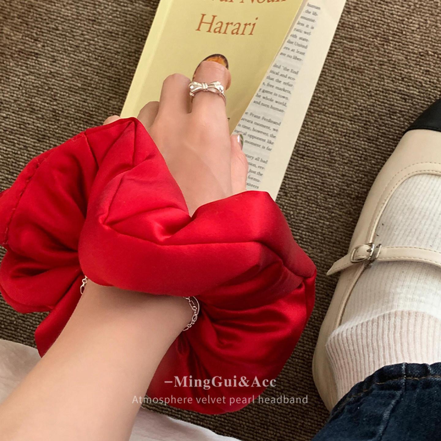 章若楠同款红色枕头睡觉发圈真丝大肠发圈女2025新款护发睡眠头绳,淘宝优惠券,粉丝福利购,淘宝优惠卷