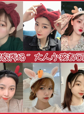 韩国发带毛绒质感简可爱风约
