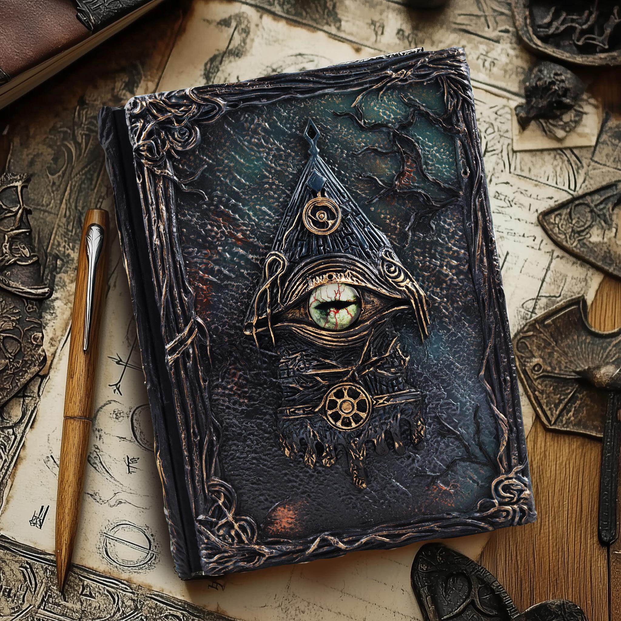 暗黑笔记复古手帐本高颜值活页可替换内芯日记手账本女孩生日礼物,淘宝优惠券,粉丝福利购,淘宝优惠卷