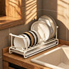 Japanese single-layer installation-free dish rack